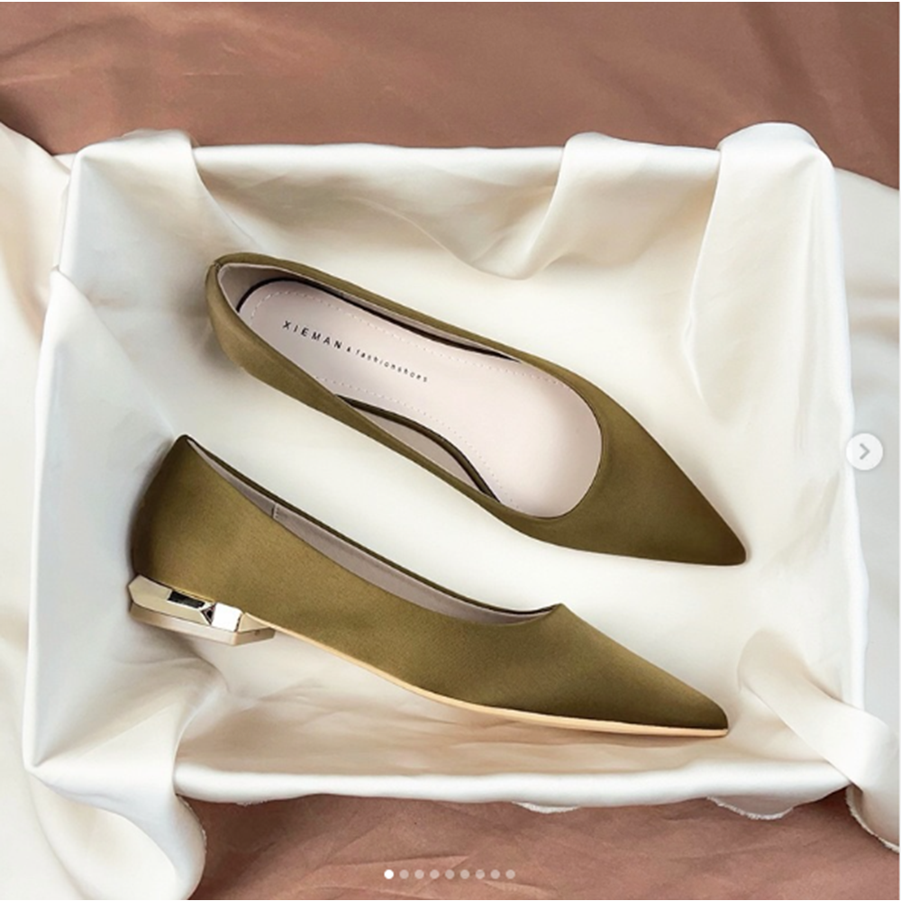 Cami Womens Flat Shoes - Grey Leather - 37